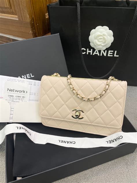 chanel trendy cc woc wallet on chain